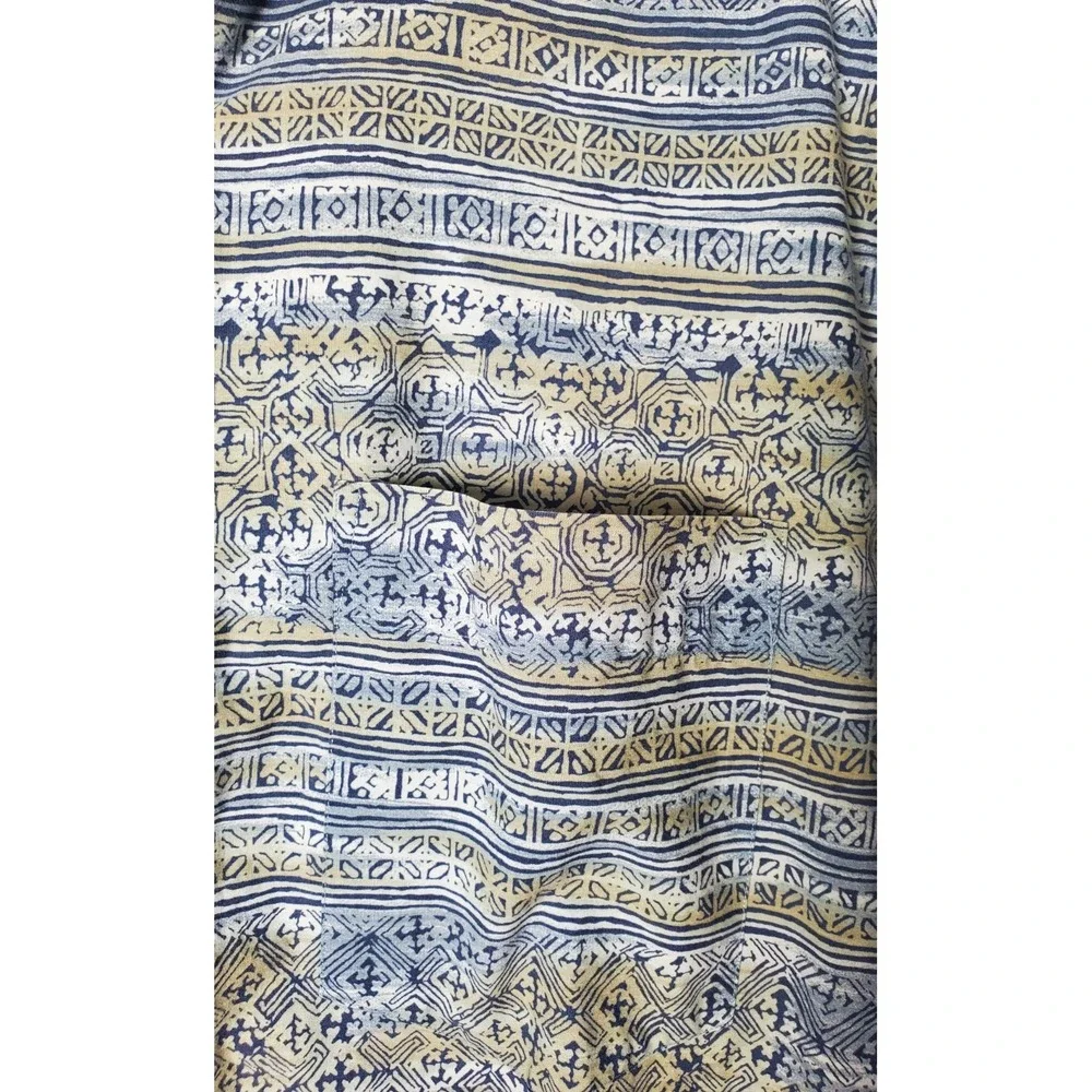 Vintage Banana Republic Safari Travel Short Sleeve Button Abstract Shirt Mens XL